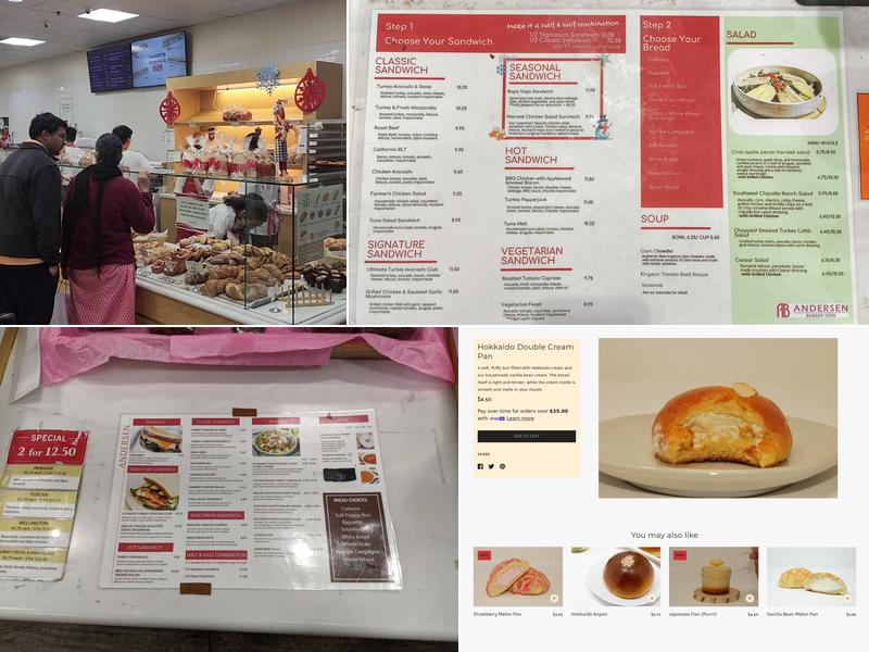 Andersen Bakery Menu