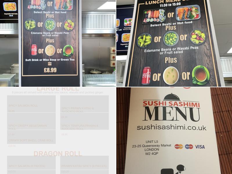 Sushi Sashimi Menu