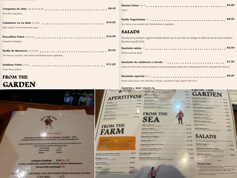 Meson Don Felipe Menu