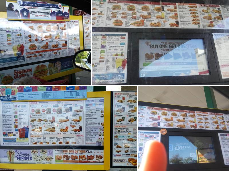 Sonic Drive-In Menu