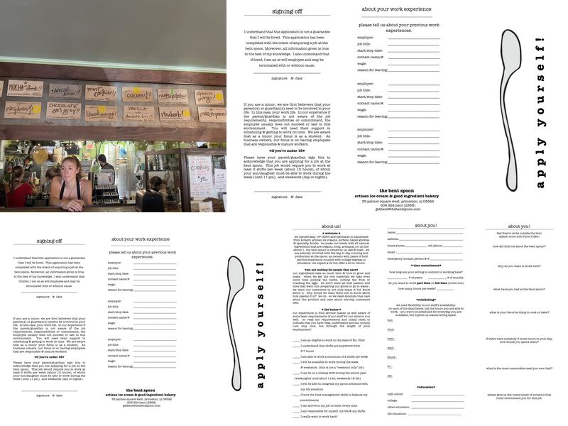 The Bent Spoon Menu