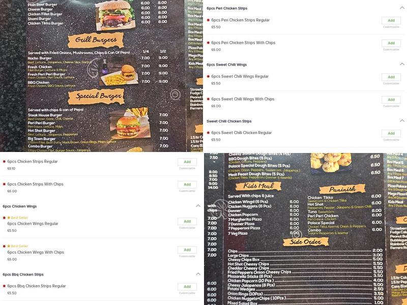 Pizza Palace The Original Menu