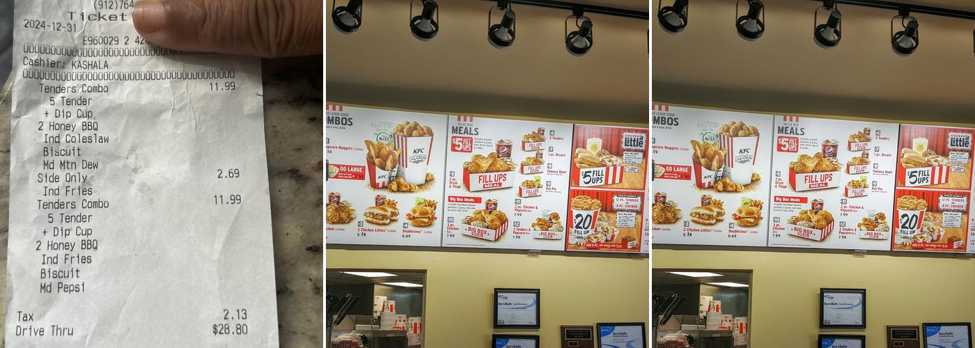 KFC Menu