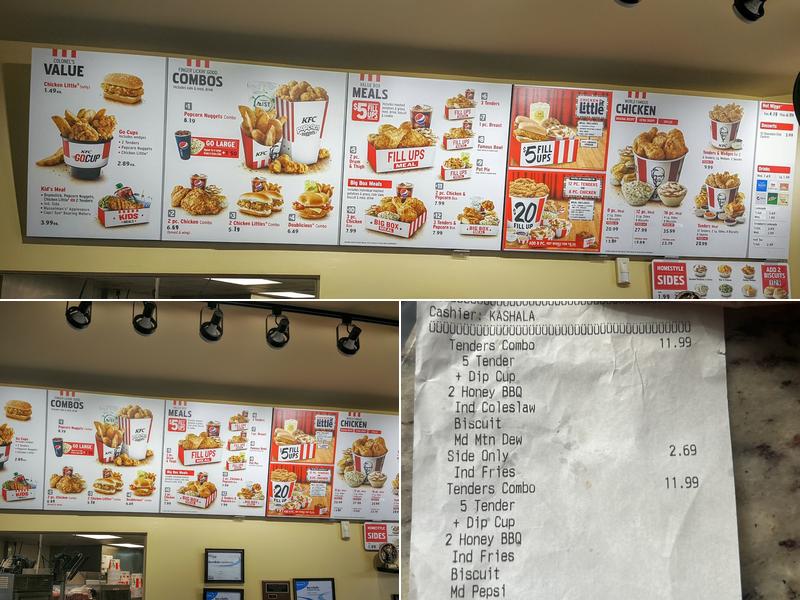 KFC Menu