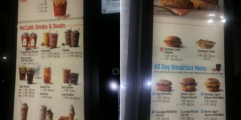 McDonald's Menu
