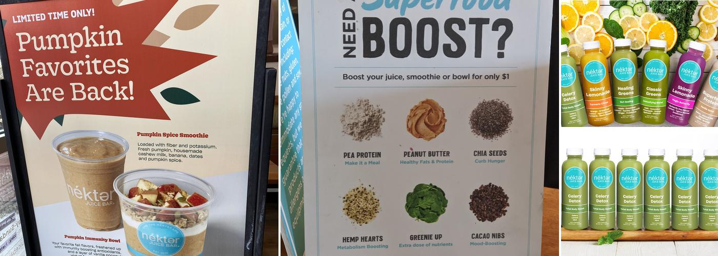Nekter Juice Bar Menu