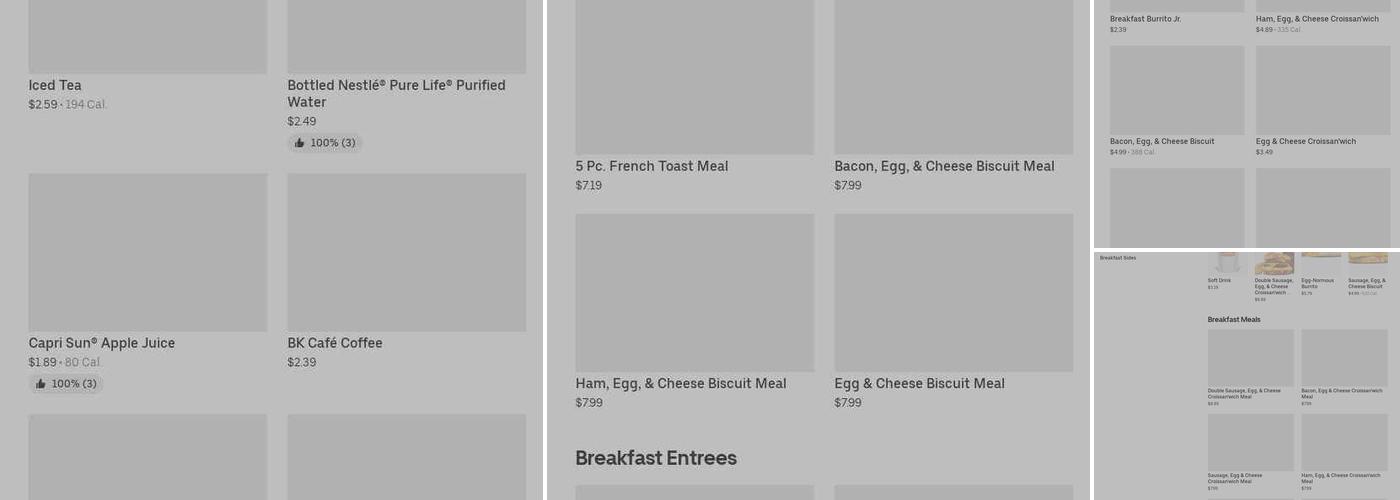 Burger King Menu
