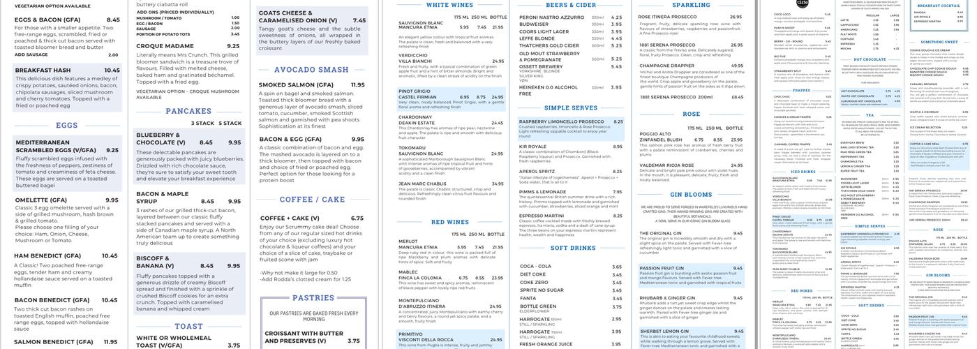 Cafe Vie The Bistro Menu