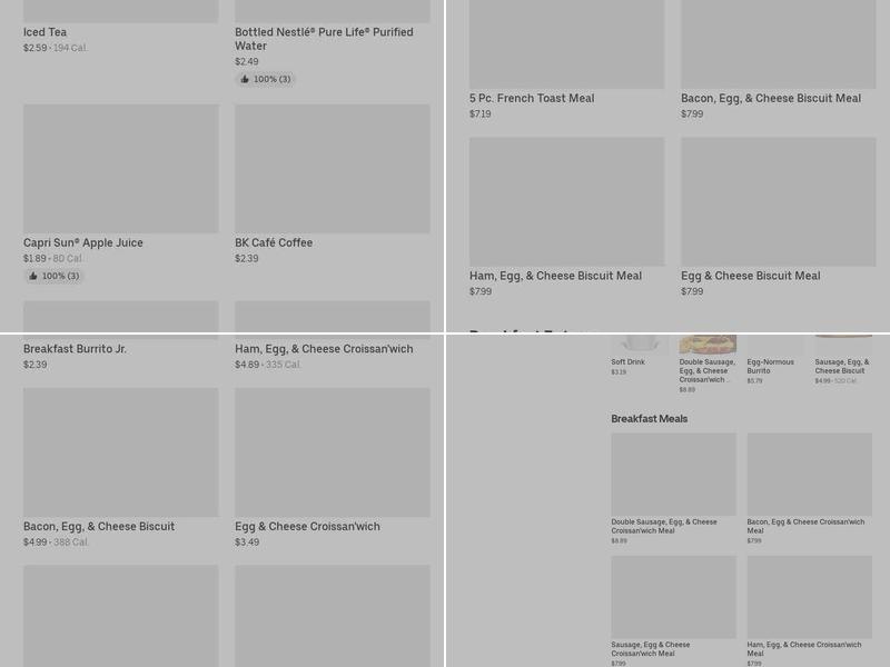 Burger King Menu