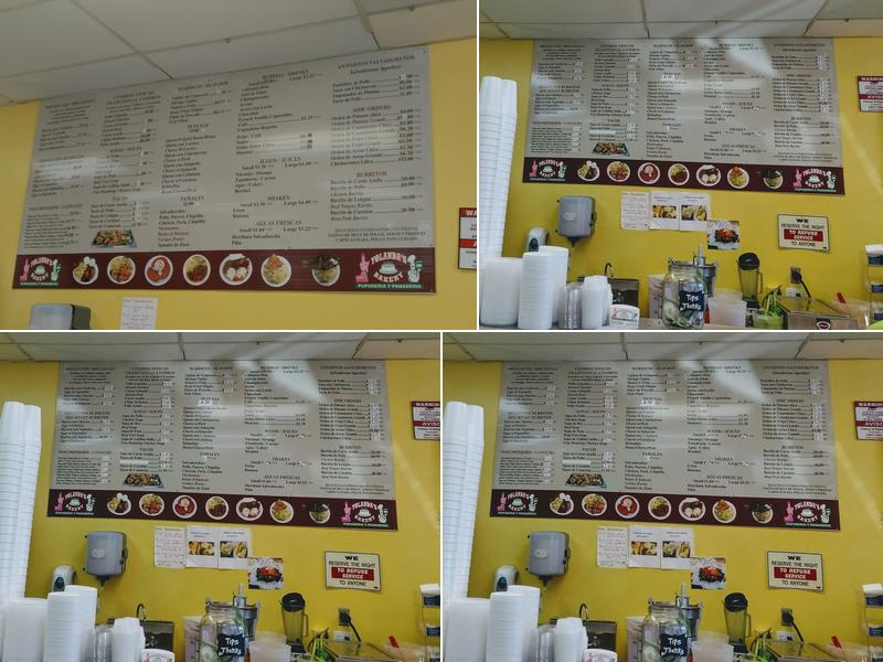 Yolanda's Bakery Menu