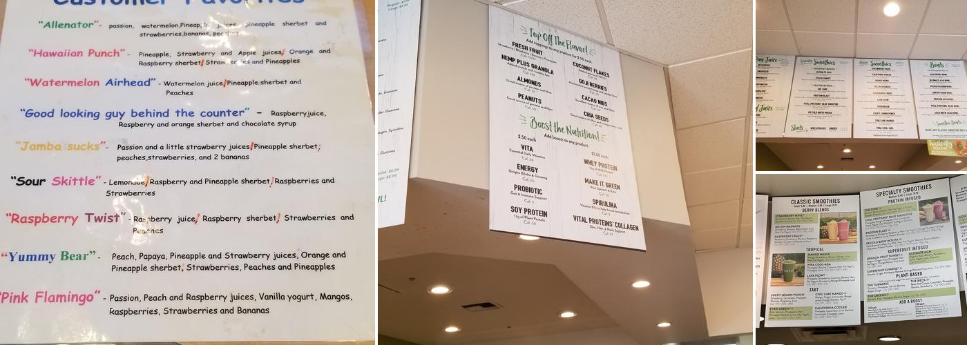 Juice It Up! Canyon Country - Newhall Menu