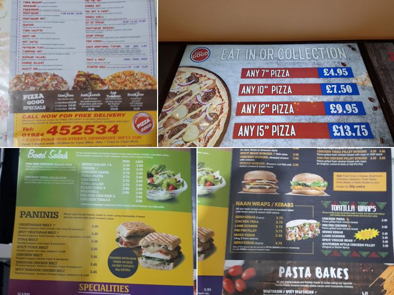 Pizza Go Go Menu