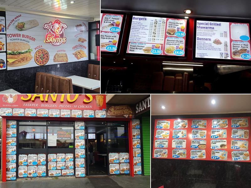 Santos Dewsbury Menu