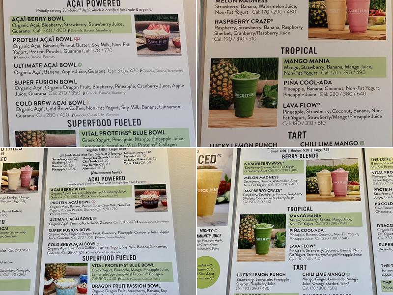 Juice It Up! Menu