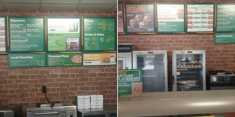 Subway Menu