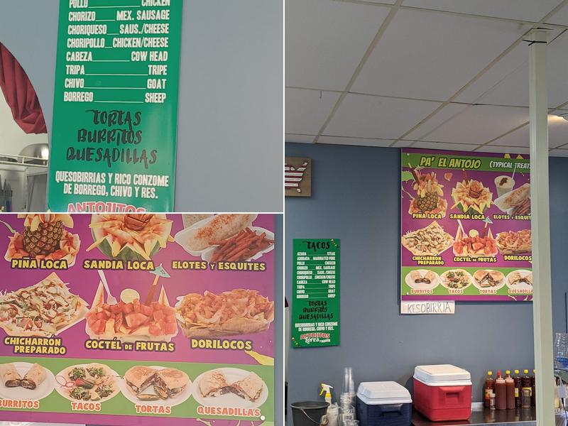 Freedom Icecream shop and Antojitos lores Mexican grill Menu