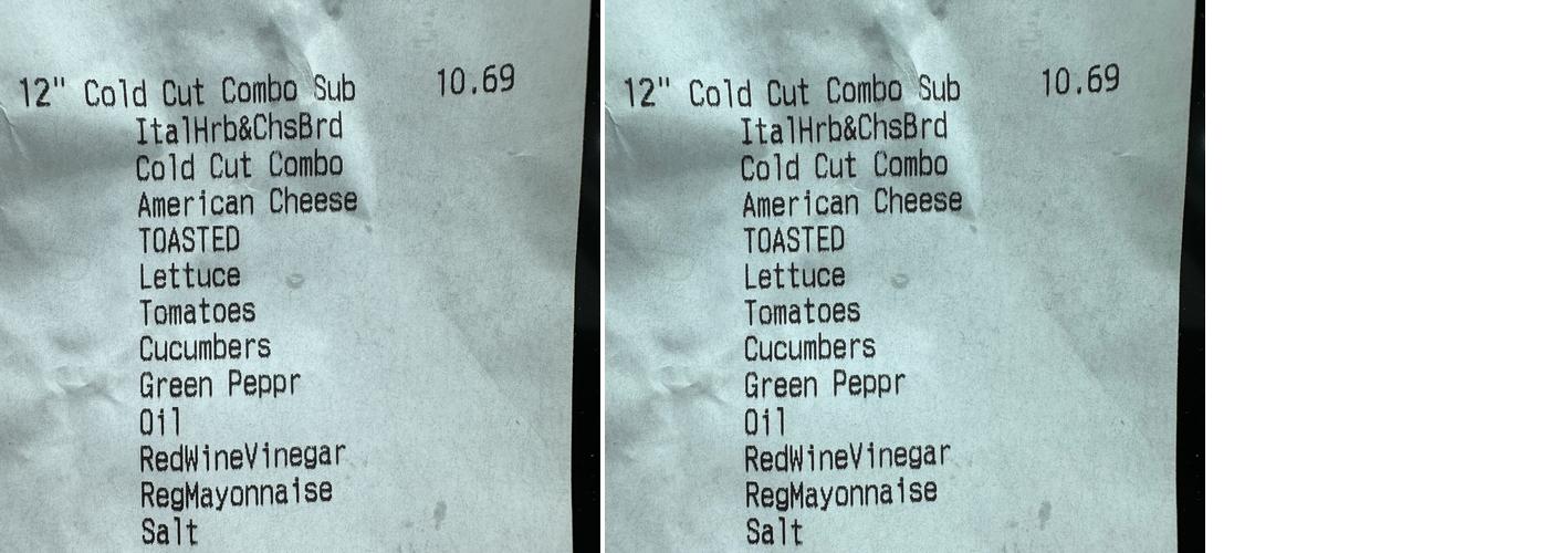 Subway Menu