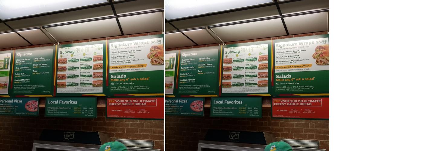 Subway Menu
