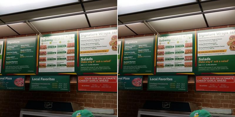 Subway Menu
