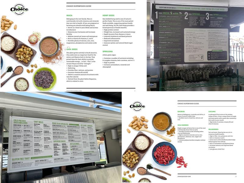 Choice Juicery Menu