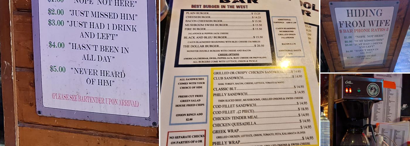 Silver Dollar Bar Menu