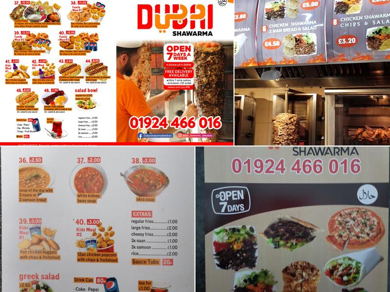 Dubai Shawarma Menu