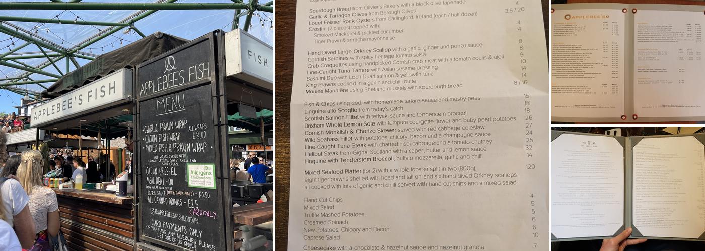 Applebee's Fish Menu