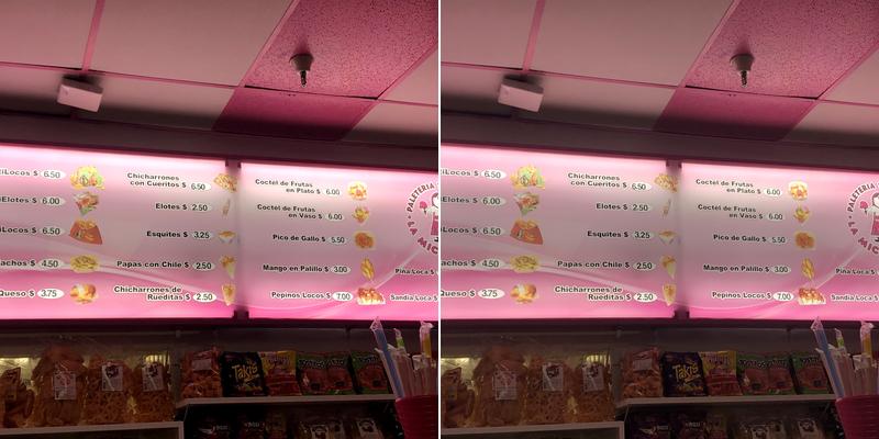 Adri's Sweets Menu
