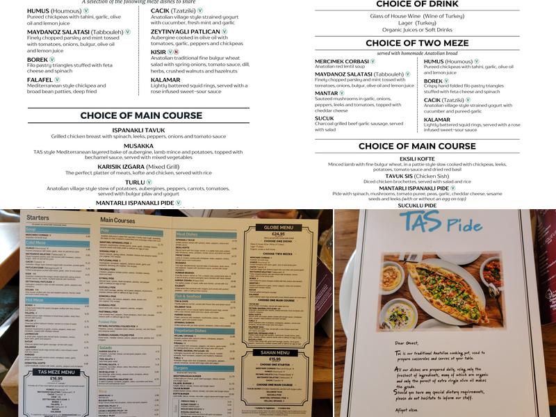 Tas Pide Menu