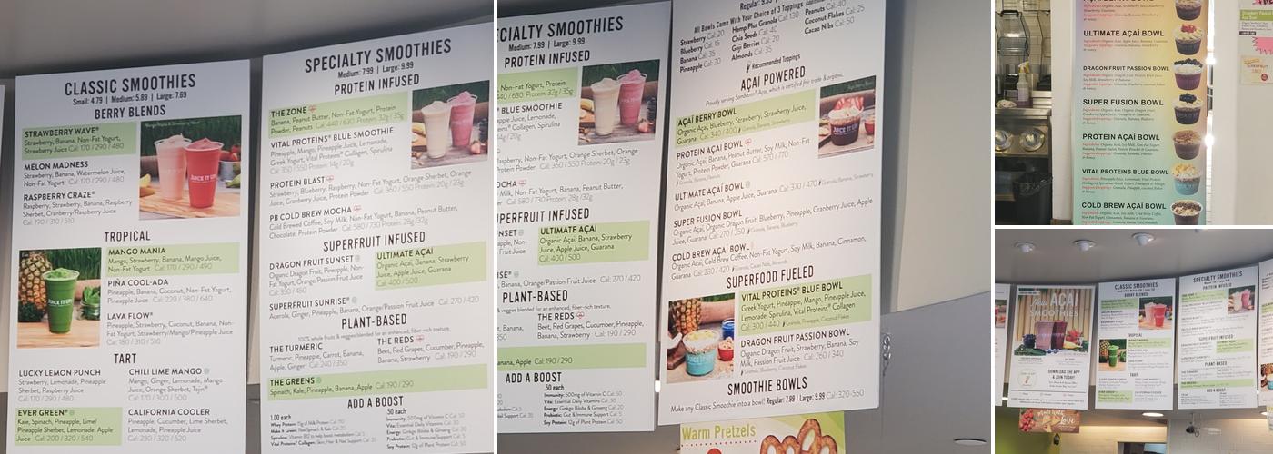 Juice It Up! Menu