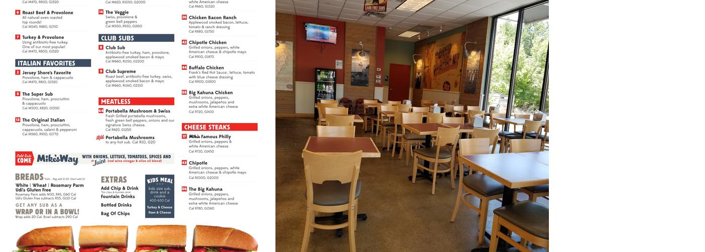 Jersey Mike's Subs Menu