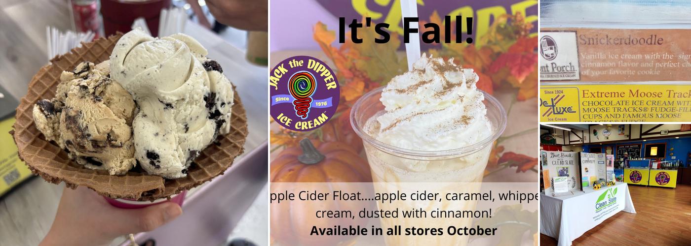 Jack the Dipper Ice Cream Menu