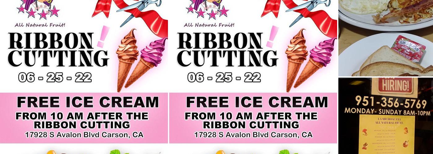 La Michoacana All Natural Fruit Menu