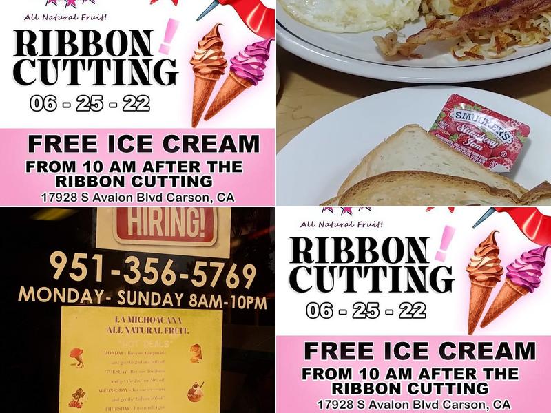 La Michoacana All Natural Fruit Menu