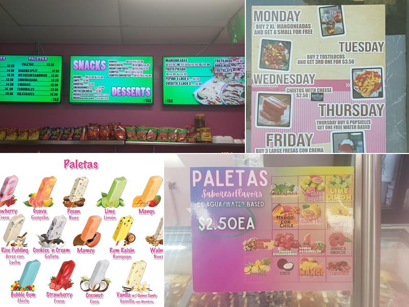 La Flor De La Michoacana Ice Cream Menu