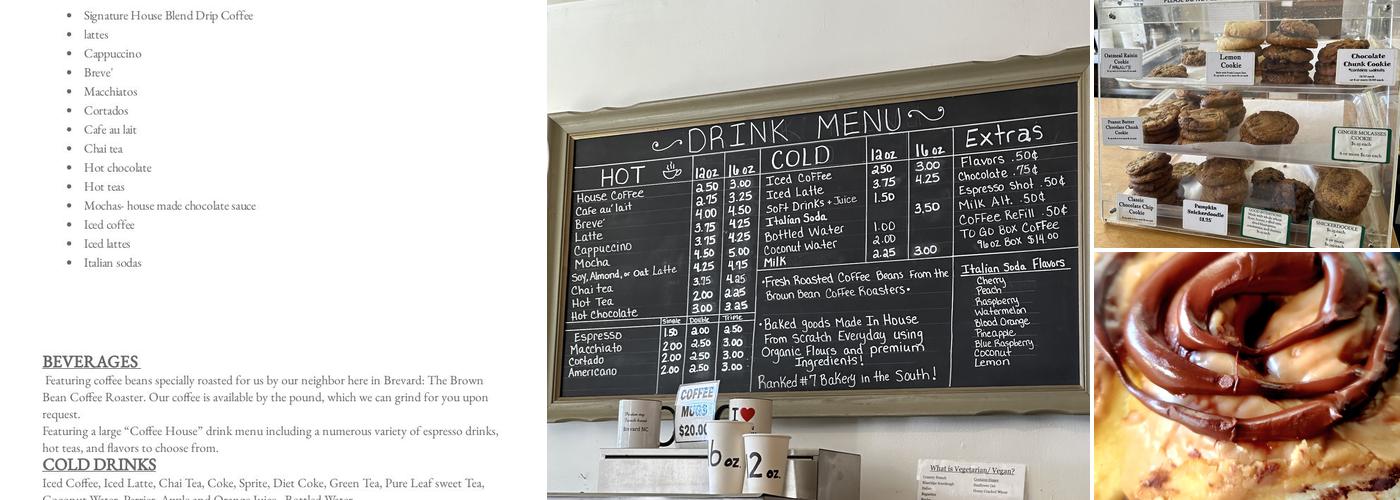 Bracken Mountain Bakery Menu