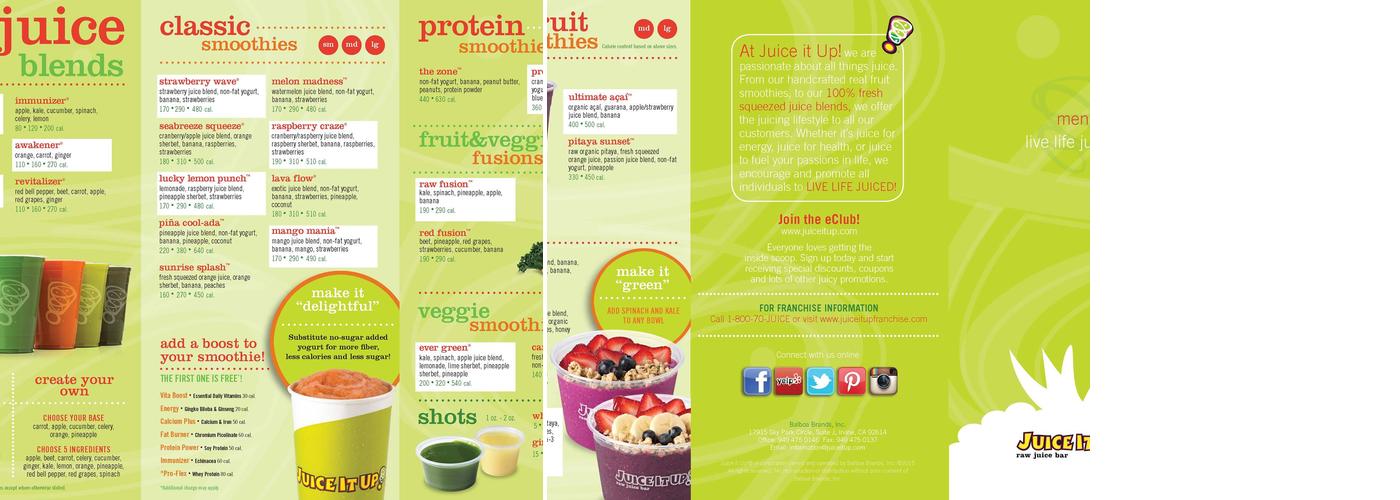 Juice It Up! Menu
