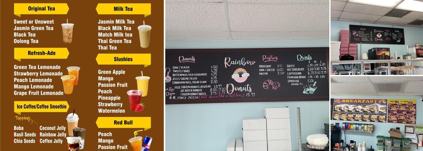 Rainbow Donuts Menu