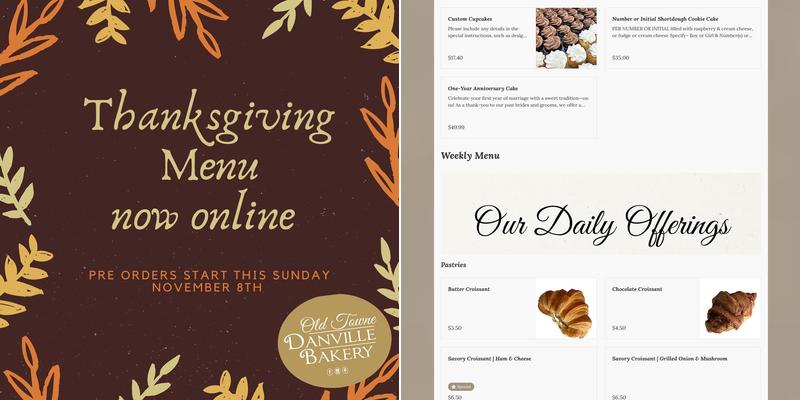 Old Towne Danville Bakery & Cafe Menu