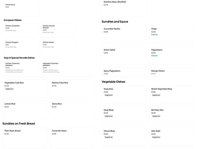 SarpN Sekuwa Nepali Restaurant Menu