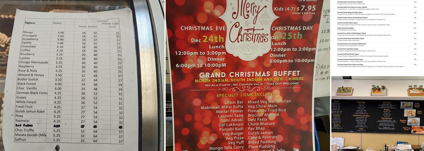 Passage To India Bakery Menu