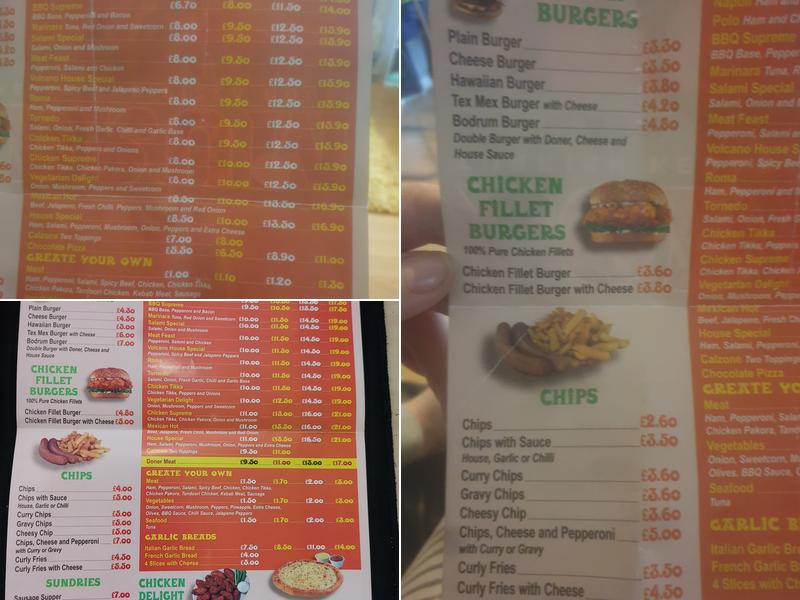 Bodrum Kebab & Pizza House Menu