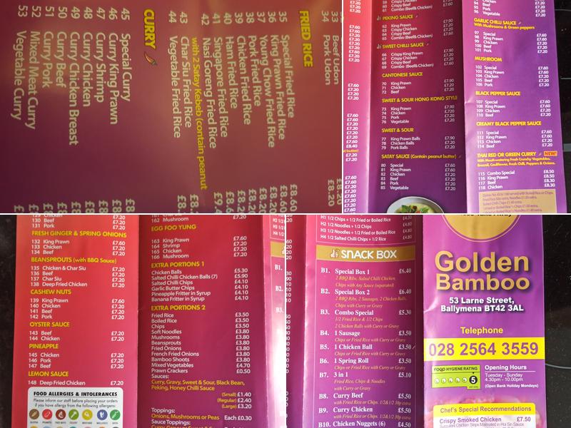 Golden Bamboo Menu