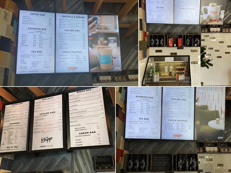 Dripp Menu