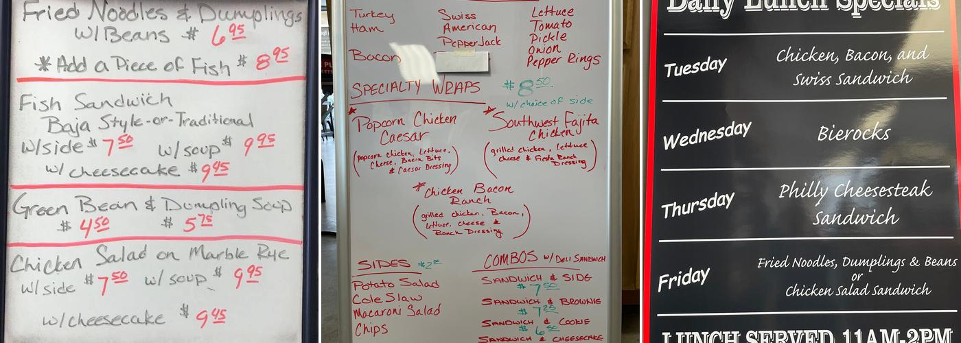 Augustine's Bakery Menu