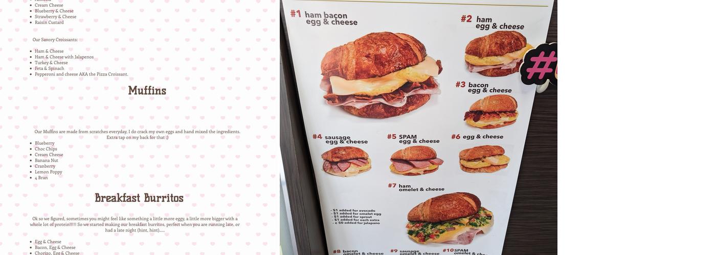 Blinkie's Donuts Menu