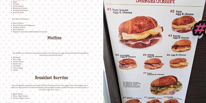Blinkie's Donuts Menu