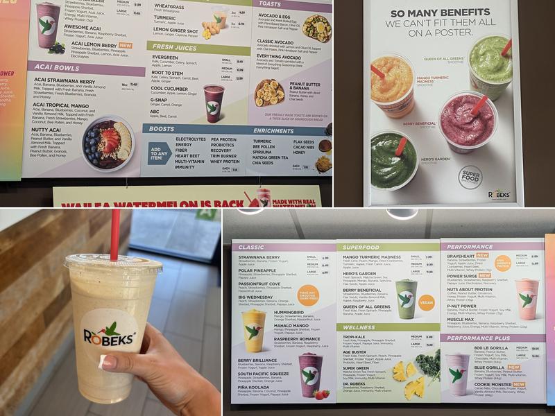 Robeks Fresh Juices & Smoothies Menu
