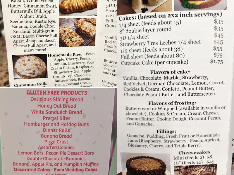 Michelle's Scrumptious Bakery Menu