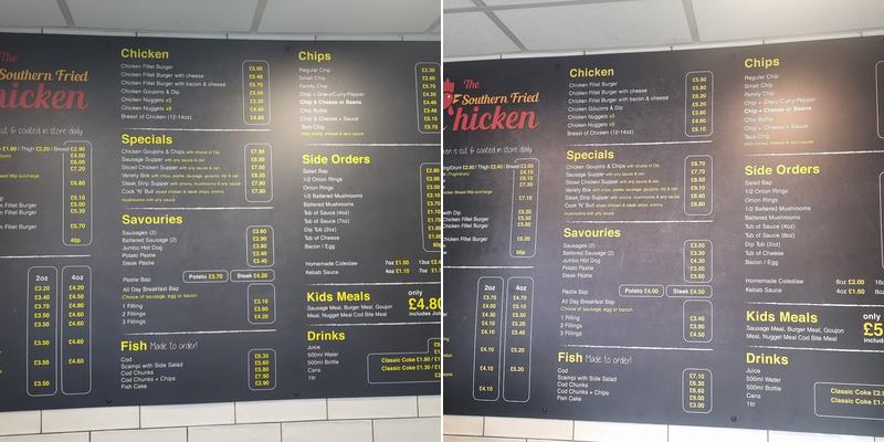 Cape Cod Ballymena Menu